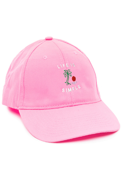 GORRA DAD HAT - LIFE IS SIMPLE - ROSA