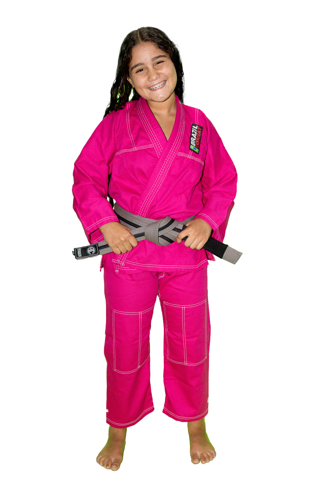 Kimono Infantil Reforçado Rosa - Brazil Combat