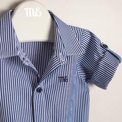 Body camisa rayado blanco con azul marino Articulo: 39012722 - comprar online