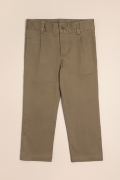 Pantalon de gabardina con pinzas y bolsillos laterales en la delantera Articulo: 42122914