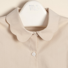 Blusa de poplin Mica con cuello de onditas Articulo: 42131752 - comprar online