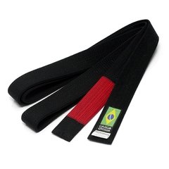 FAIXA PRETA COM PONTA VERMELHA BJJ - A5 - comprar online