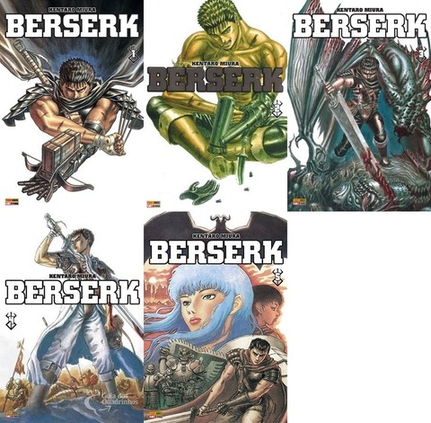 Pack Berserk vol 1 a 5, de Kentaro Miura