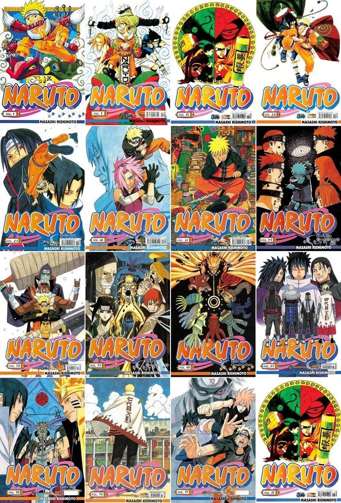 Naruto Coleçao Completa Mangas 1 Ao 72 (pocket)