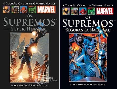 Coleção Oficial de Graphic Novels Marvel vol 28 e 29: Supremos vol 1 e 2, de Mark Millar