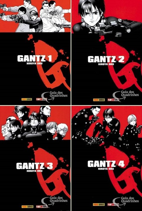 Pack Gantz, de Hiroya Oku, vol 1, 2, 3 e 4
