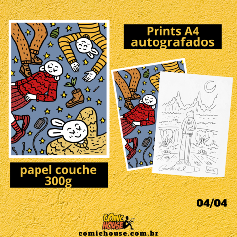 Print A4 Coelhos, de Gabriel Dantas na Comic House