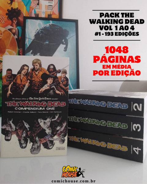 The Walking Dead Compendium vol 1 ao 4 - Edições em Inglês - Frete Grátis