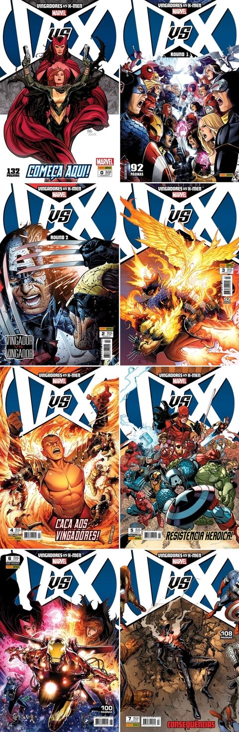 Pack Vingadores vs X-Men - Série Completa