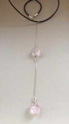 Gravatinha quartzo rosa - comprar online