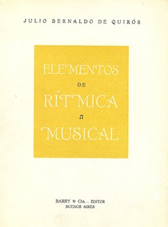 Elementos de rítmica musical - Julio Bernaldo de Quirós - Libro