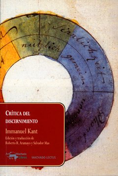 Crítica del discernimiento - Immanuel Kant - Libro