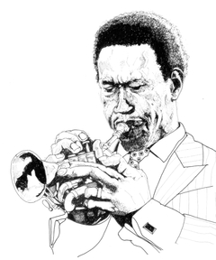 Don Cherry - Hernán Merlo - Dibujo (23 x 32 cm)