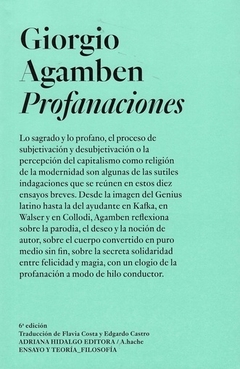 Profanaciones - Giorgio Agamben - Libro - comprar online