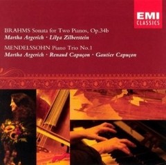 Martha Argerich - Brahms - Sonata for Two Pianos, Op. 34 - Mendelssohn: Piano Trio No. 1 - CD