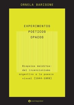 Experimentos poéticos opacos - Ornela Barisone - Libro