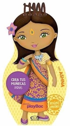 Crea tus muñecas indias con Ashna - Libro de colorear y pegatinas