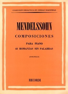 48 Romanzas sin palabras - Félix Mendelssohn - Libro de partituras