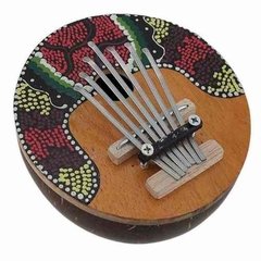 Kalimba - 7 notas - Instrumento artesanal decorada a mano