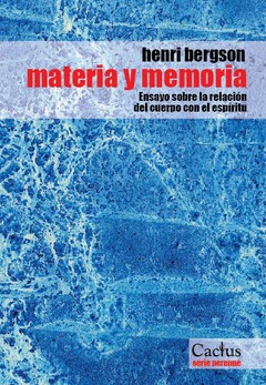 Materia y memoria - Henri Bergson - Libro