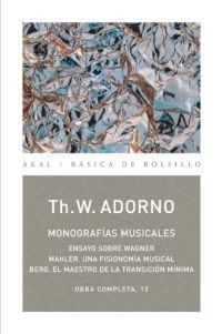 Monografías musicales. Obra completa 13 XIII - Adorno - Libro