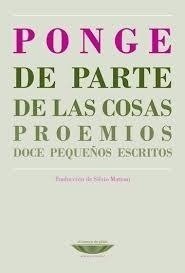 De parte de las cosas - Proemios - Francis Ponge - Libro