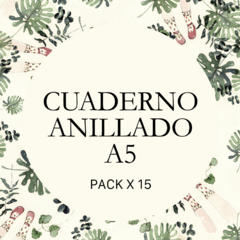 CUADERNO ANILLADO PACK X 15
