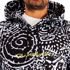 BUZO QUIKSILVER ALL PRINTED SPIRAL (NEG) - comprar online