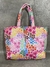 Bolso Tote Puffer Flowers Crudo