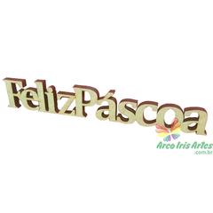 PALAVRA FELIZ PÁSCOA MDF