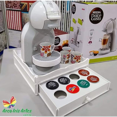 Porta cápsulas bandeja com 01 gaveta para 16 cápsulas Dolce Gusto MDF CRU - comprar online