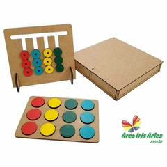 JOGO RACIOCÍNIO LÓGIGO 4 CORES MONTESSORI