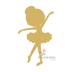 Bailarina Infantil 07x12cm Aplique MDF cru 3mm