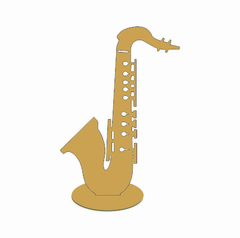 Instrumento Musical Saxofone 30cm MDF cru