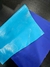 Geomembrana de PVC azul claro y oscuro.