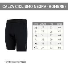 CALZA CICLISMO TOTAL BLACK HOMBRE - tienda online