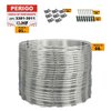 Concertina dupla galvanizada 40cm para 08 metros com kit