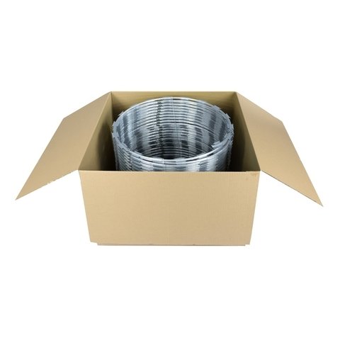 Concertina dupla galvanizada 30cm para 05 metros com kit - HF Metalúrgica