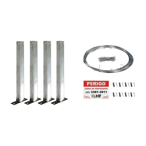 Imagem do Concertina galvanizada 30cm para 10 metros com kit (50 voltas)