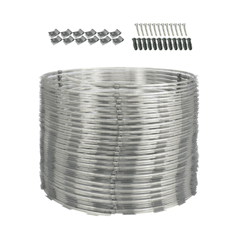 Concertina dupla galvanizada 45cm para 12 metros com kit - comprar online