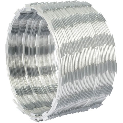 Concertina galvanizada 60cm para 05 metros com kit na internet