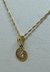 Conjunto de oro 18klts. Modelo Ojo de Perdiz. - karinjoyas