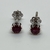 Imagen de Aros de oro Blanco 18klts Rubies Birmanos Mogok.