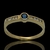 Anillo Solitario Realizado en Oro Amarillo 18klts Zafiro Central y Circoñas. - comprar online