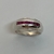 Anillo de Plata 925 Medio sin Fin Bombe con Rubies Carre.