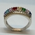 Anillo de Plata 925 y Oro 18klts. Rubies, Zafiros, - tienda online