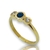 Anillo Zafiro Birmano y Brillantes Oro 18klts New - comprar online