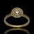 Anillo Solitario Ojo de Perdiz Realizado en Oro Amarillo 18klts y Circoña Engarzada a Mano. - comprar online