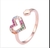 Anillo Swarovski Elements Corazon Colores