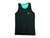 Musculosa Nike DriFit negro combinada verde